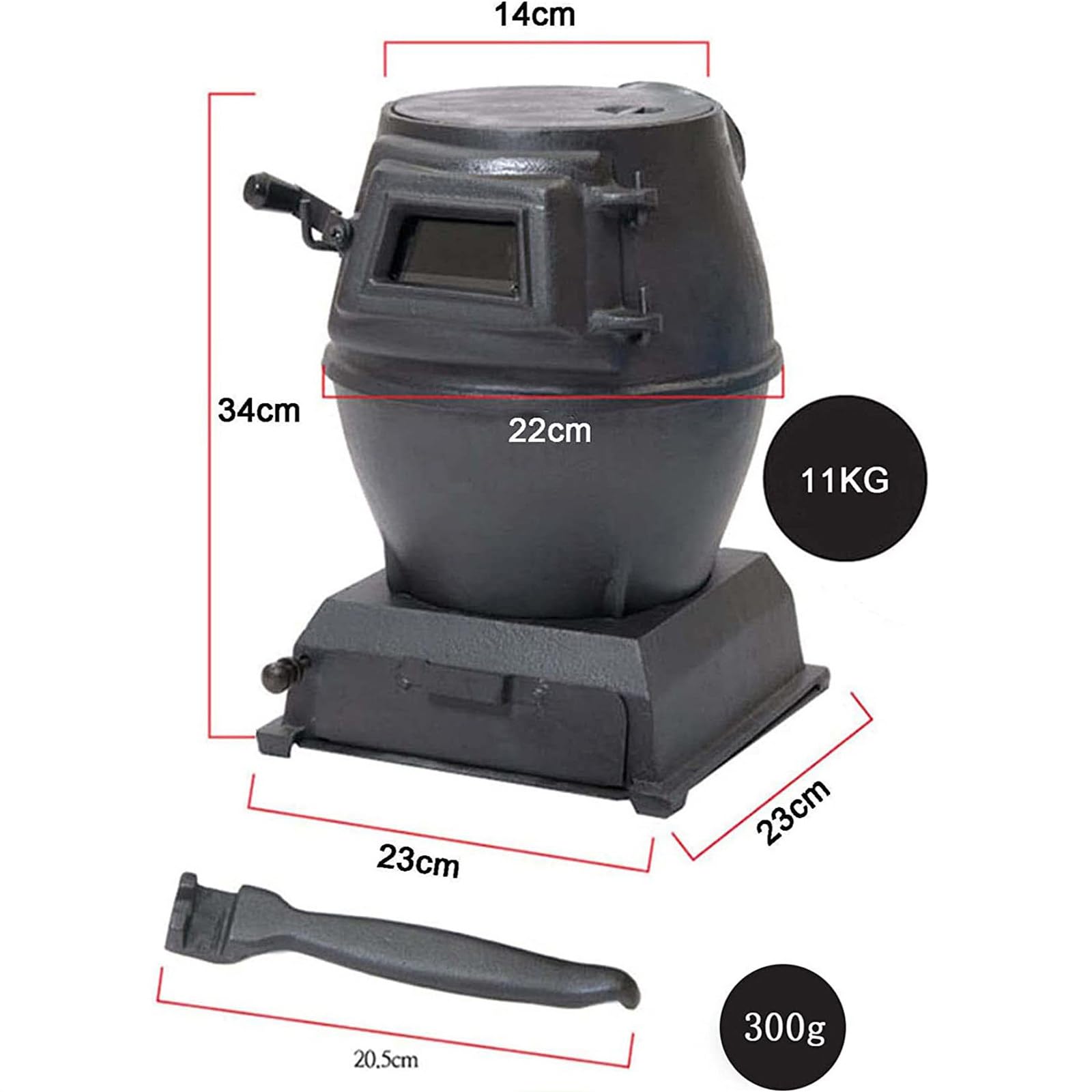 Poêle de Camping en Fonte Poêle à Bois Compact Poêle de Camping Portable pour la Cuisine en Plein air Randonnée Pique-Nique Tente de Jardin Chauffage intérieur Petit