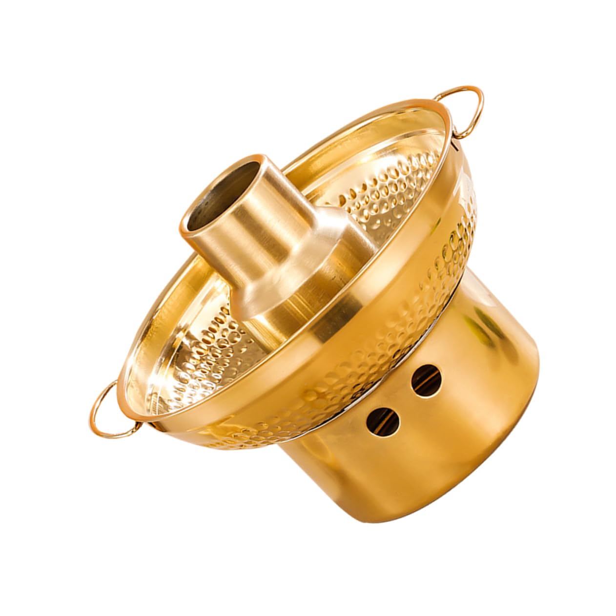 STOBAZA Pentola per Fonduta di Dessert in Acciaio Inox 1000ml Conduzione del Calore e Fondo Stabile per Ristoranti e Hotel Colore Oro