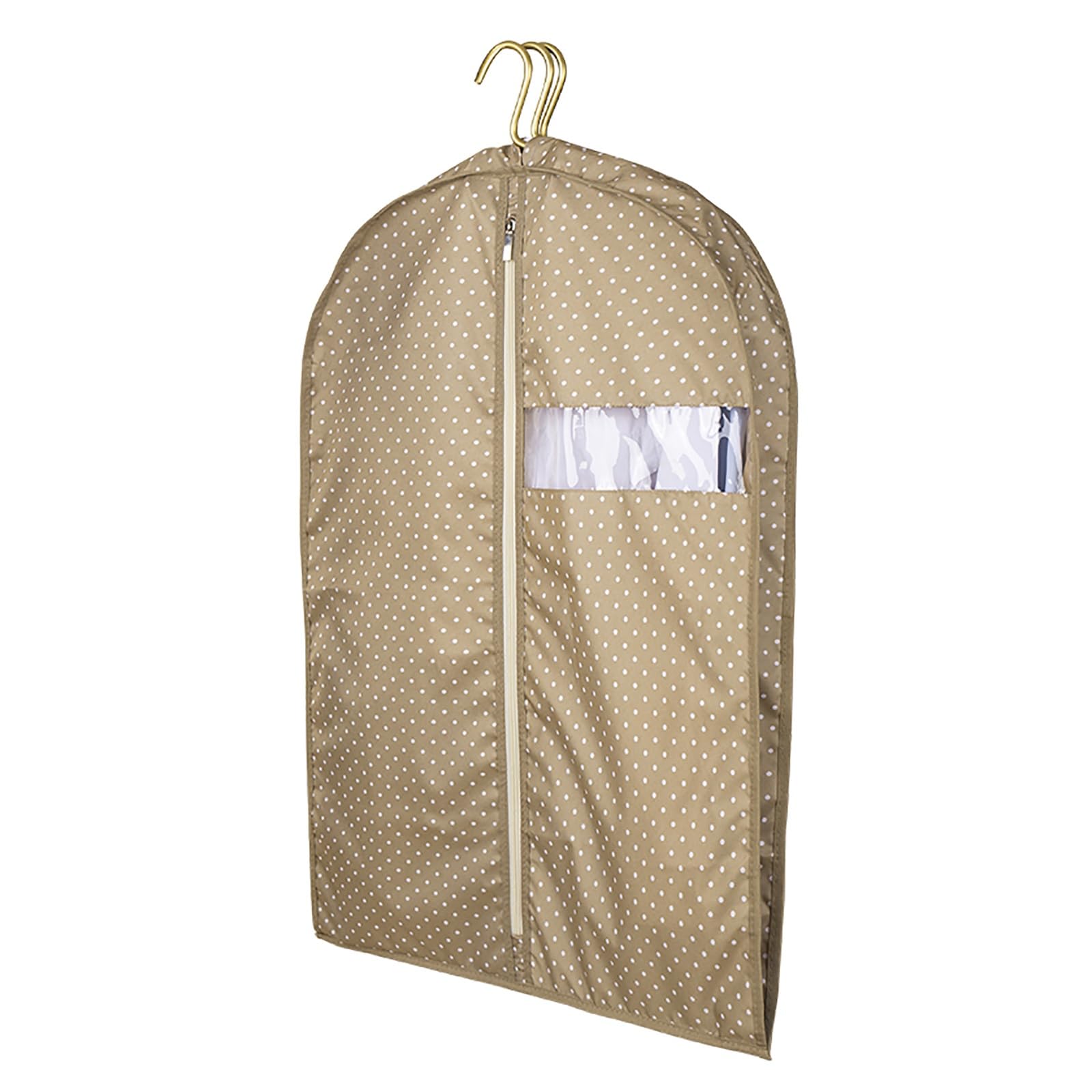 Garment bag, Three-dimensional Clothing Cover with Zipper, Breathable(Beige,60 * 80cm/24 * 31in)
