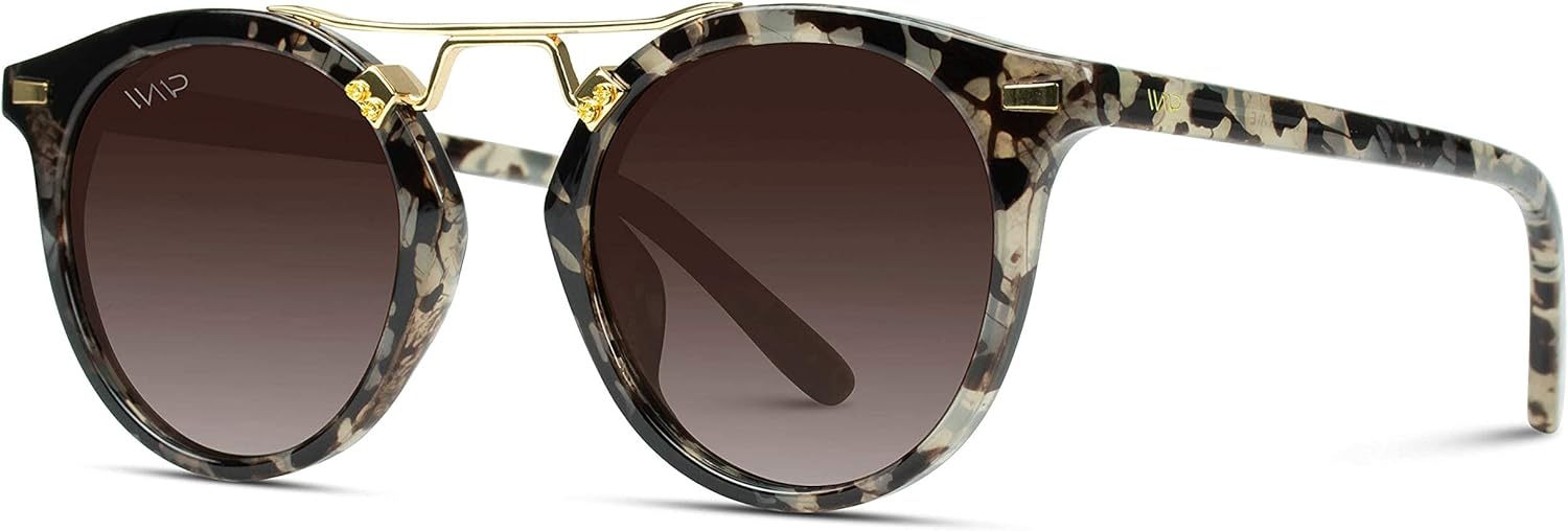 WearMe Pro Bundle of 2 - Polarized Round Vintage Fashion Sunglasses