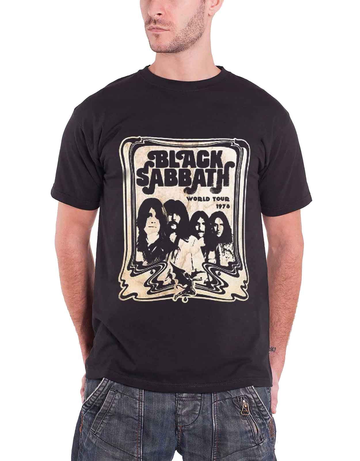 Black Sabbath Men's World Tour 78 Group Shot Official New T-Shirt