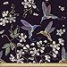 ABAKUHAUS Flor De Cerezo Tela por Metro, Colibríes, Decorativa para Tapicería y Textiles del Hogar, 1M (148x100cm), Multicolor