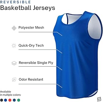 Amazon.com : Liberty Pro Men's Reversible Basketball Jersey
