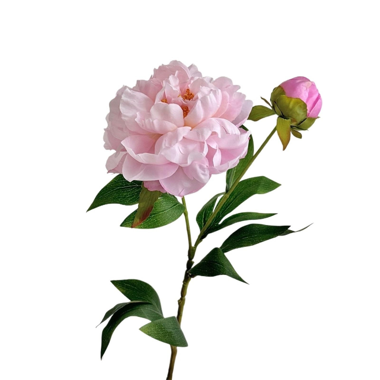 HONKERW fake flowers 3PCS Peony Artificial Flower Stems Fake Peonies Silk Floral Arrangement Real Touch Peony Flower for home Decor artificial(Light pink)