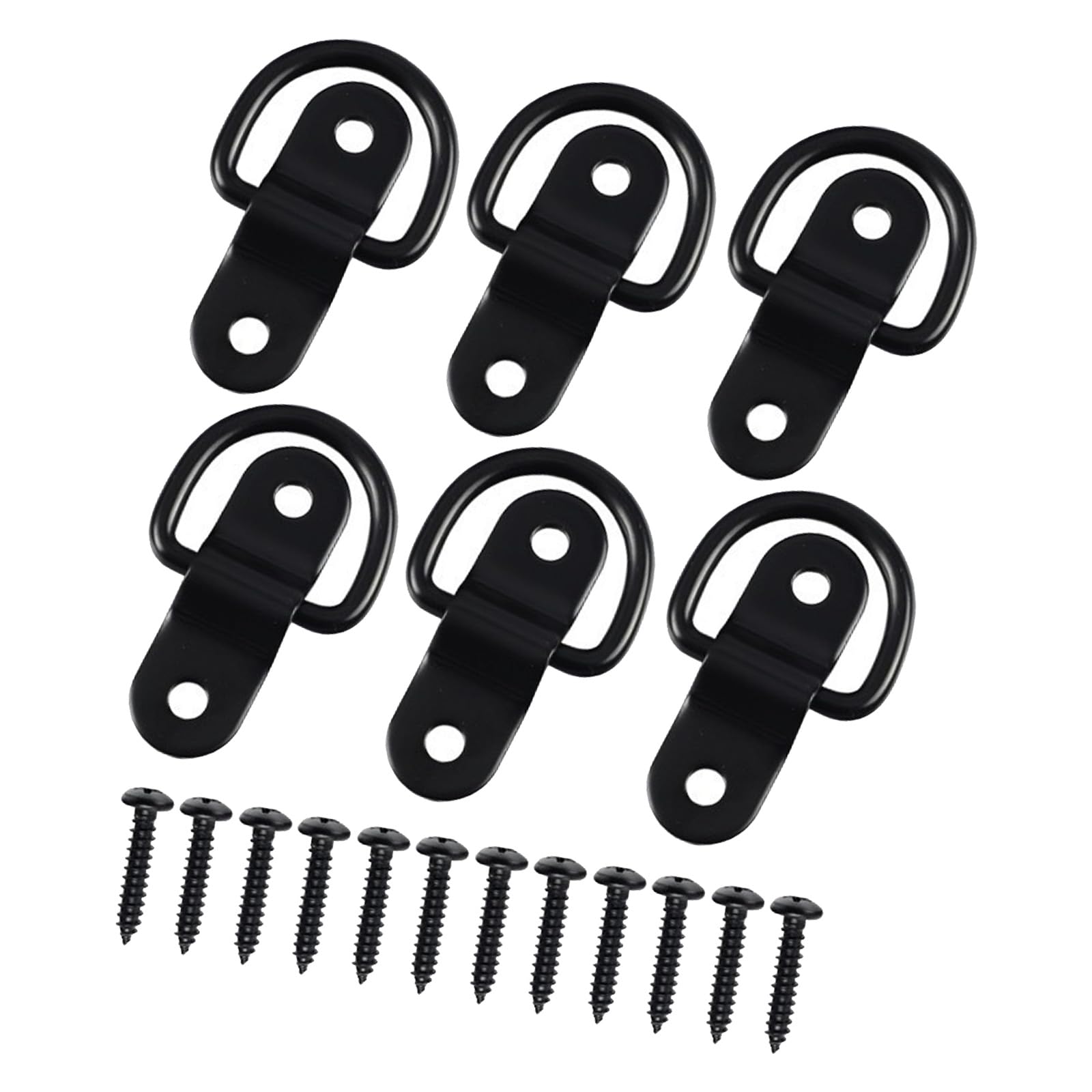 Steel D Rings Lashing Eyelets with Screws for Permanent Installation on Trucks Trailers Marine Equipment Storage Systems Steel D
