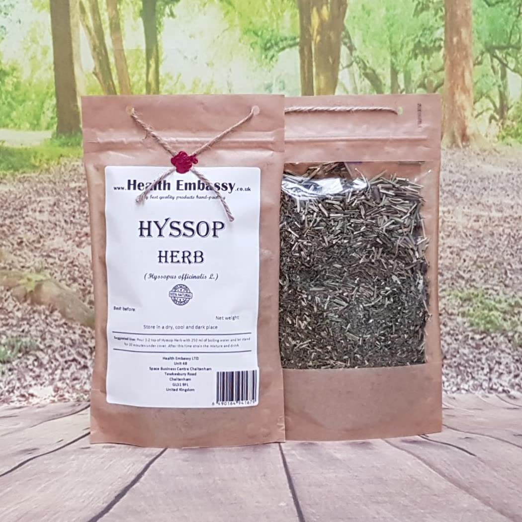 Health Embassy Herbe d'Hysope Tisane | Hyssopus Officinalis L | Hyssop Herb (50g)