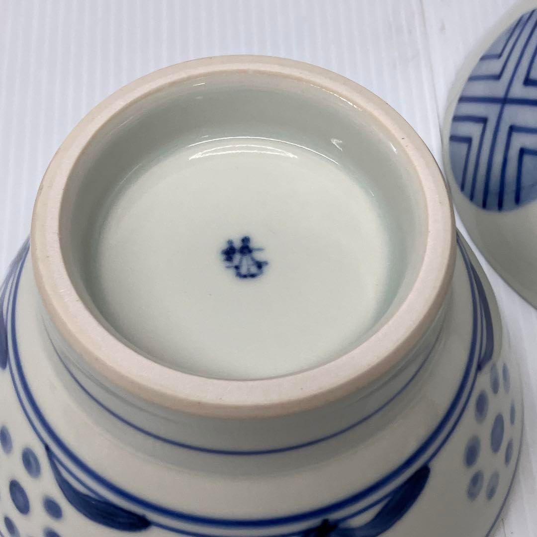 青い陶器の蓋つき茶碗蒸し　5セット T&K original 青い陶器の蓋つき茶碗蒸し 5セット T&K original Amazon