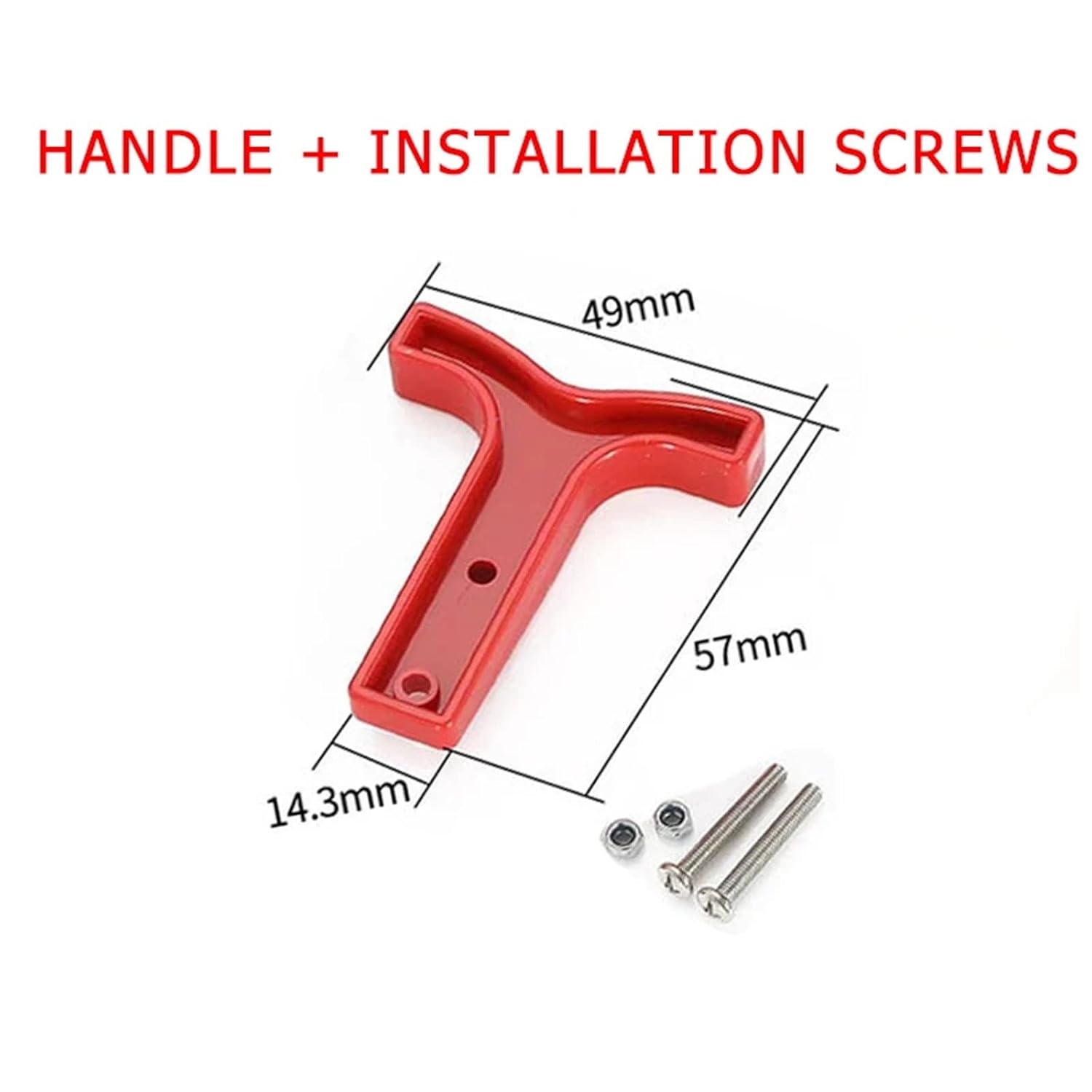 5 PCS Anderson Style Plug Connector 50A with Anderson Handle Forklift Charging Quick Connectors Kit(Red Handle)