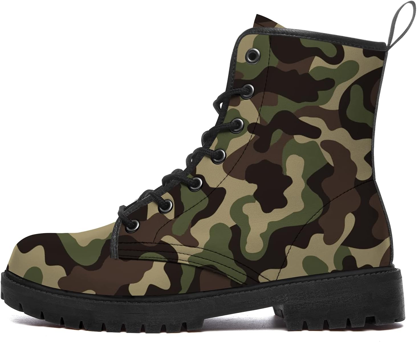 Uminder Camouflage Boots Womens Mens Combat Boots Waterproof Lace Up Anti-Slip Platform Booties Shoes Gifts for Women Men