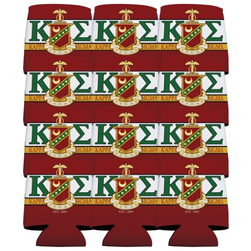 VictoryStore Can and Beverage Coolers - Kappa Sigma, KE and Shield Design, Set of 12