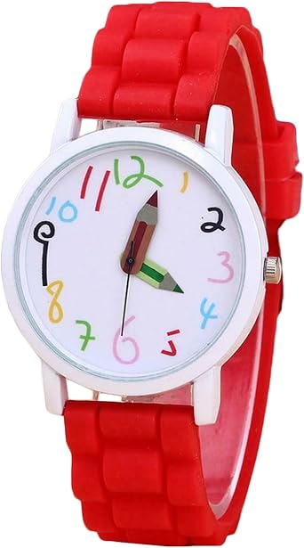 Children's Watch Cartoon Children Kids Round Dial Silicone Strap Analog Quartz Wrist Watch Gift