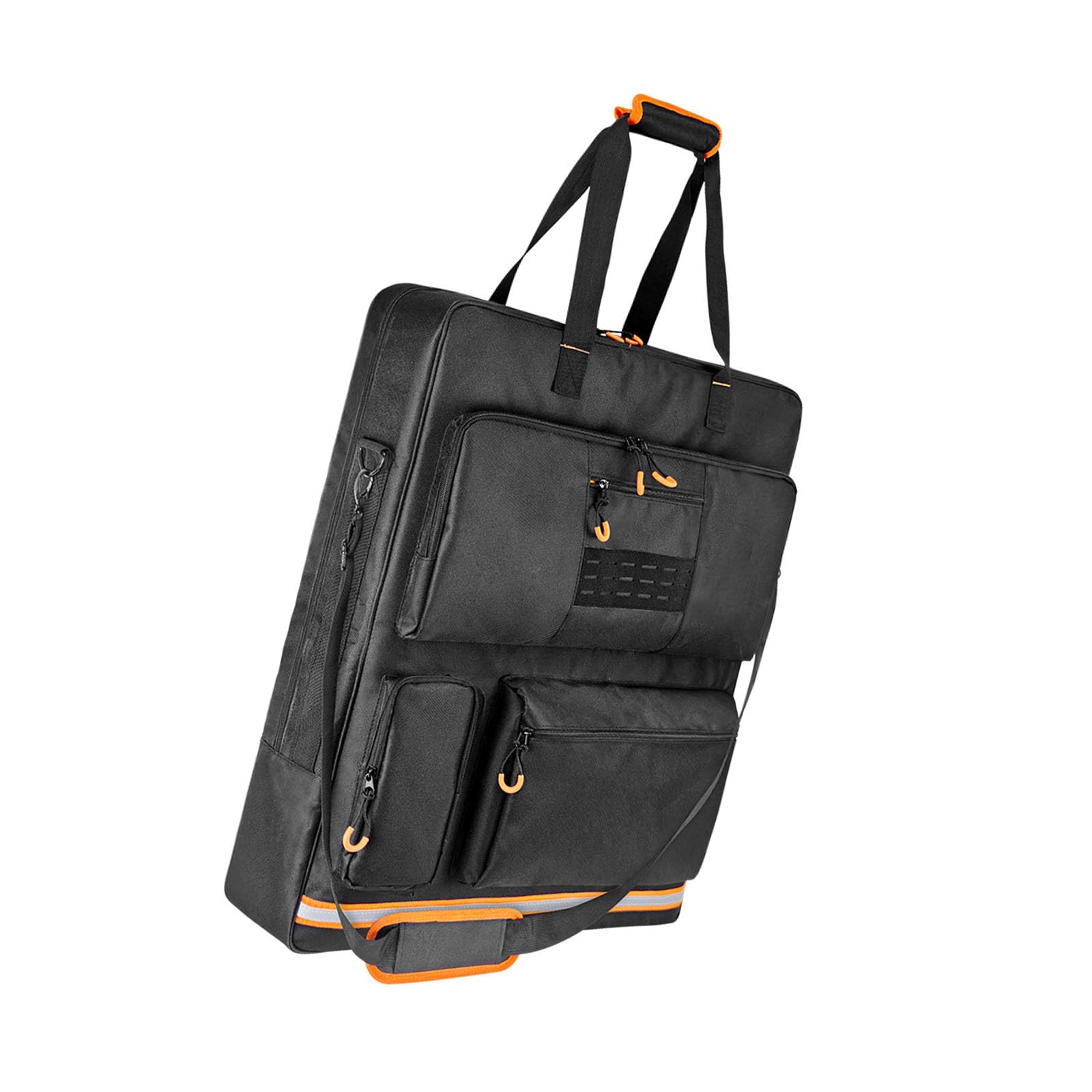 Snorvixre Efficient Photovoltaic Panel Bag Multiple Compartments Elastic Straps Comfortable Handle Daily Use Pliable