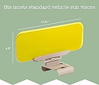 Vista 2 de zona Tech Día y Noche Anti-Glare auto parabrisas Visor – Calidad Premium universal Sombrilla y visión nocturna conducción Anti-Dazzle Parabrisas