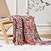 BATTILO HOME Multicolor Throw Blanket for Couch, Bed, Home Decor Colorful Throw Blankets for Bed, Boho Throw Blankets for Sofa, Bedroom Decor for Housewarming Gifts, 50