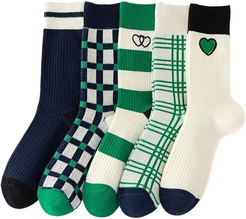 JSEIAJB Socks Women S Cotton Embroidery Middle Tube Pile Socks Street Versatile Cotton Socks