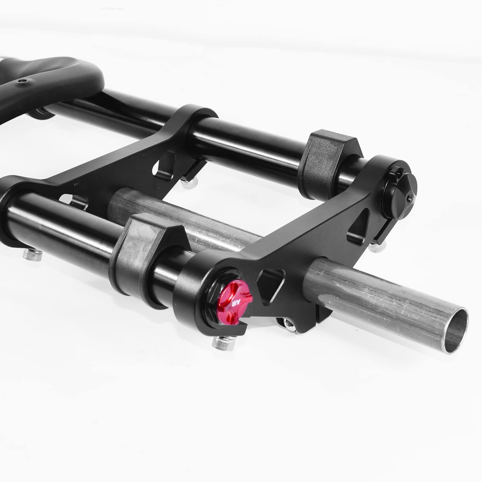 Forcella Per Fat Bike 26x4.0'' Forcella MTB Ad Aria 1-1/8 Tubo Dritto Forcella Per Bicicletta Escursione 100 Mm QR Freno A Disco Forcella Regolabile