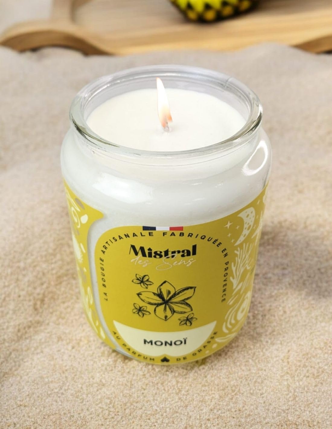 Duftkerze "Monoï", 150 Stunden, 700 ml Mistral des Sens