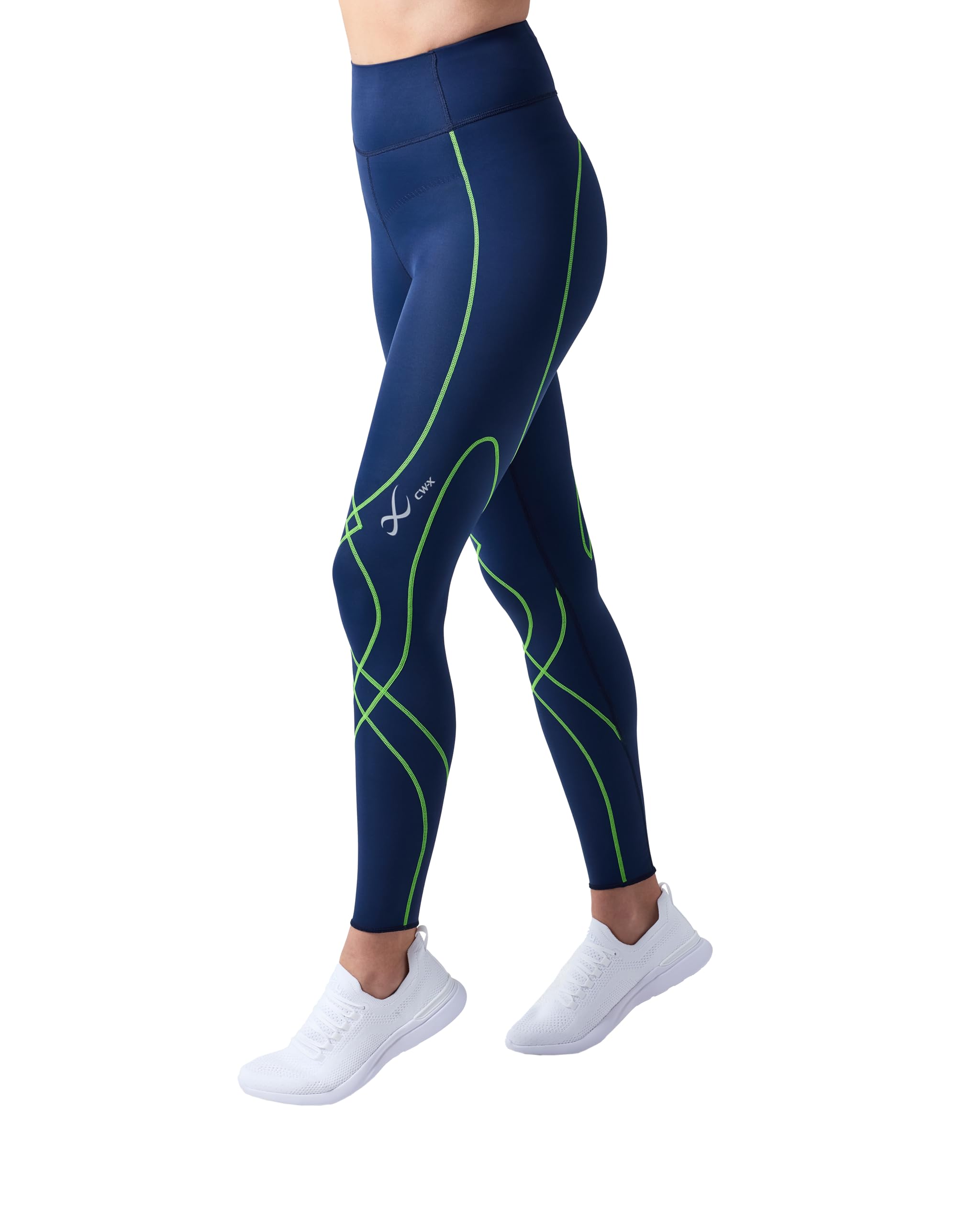 CW-X Damen Kompressionshose Cw-x Women's Stabilyx 3.0 Joint Support Compression Tight, High-Rise Leggings with Back Phone Pocket for Running, 131809