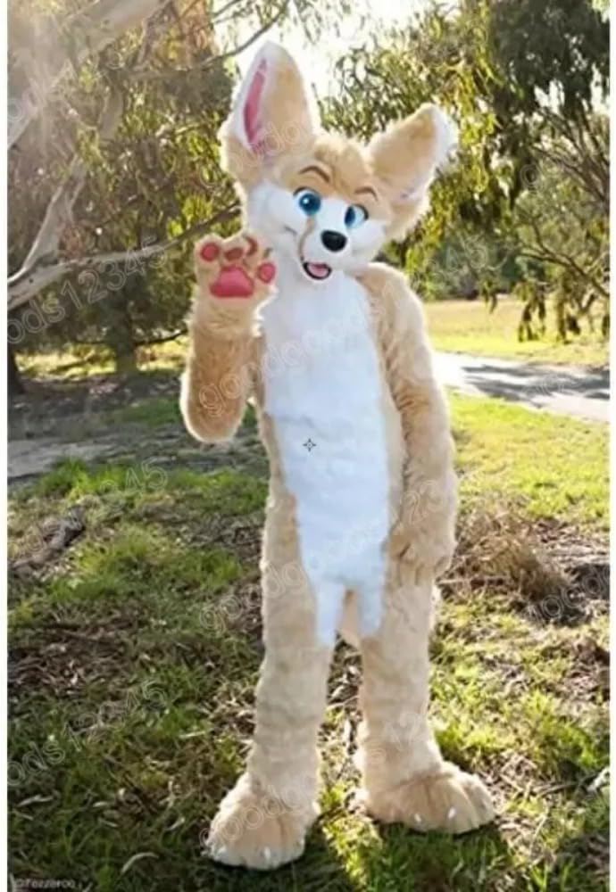 Yellow Husky Dog Mascot Costumes Halloween Fancy Party Dress Costume Halloween Party