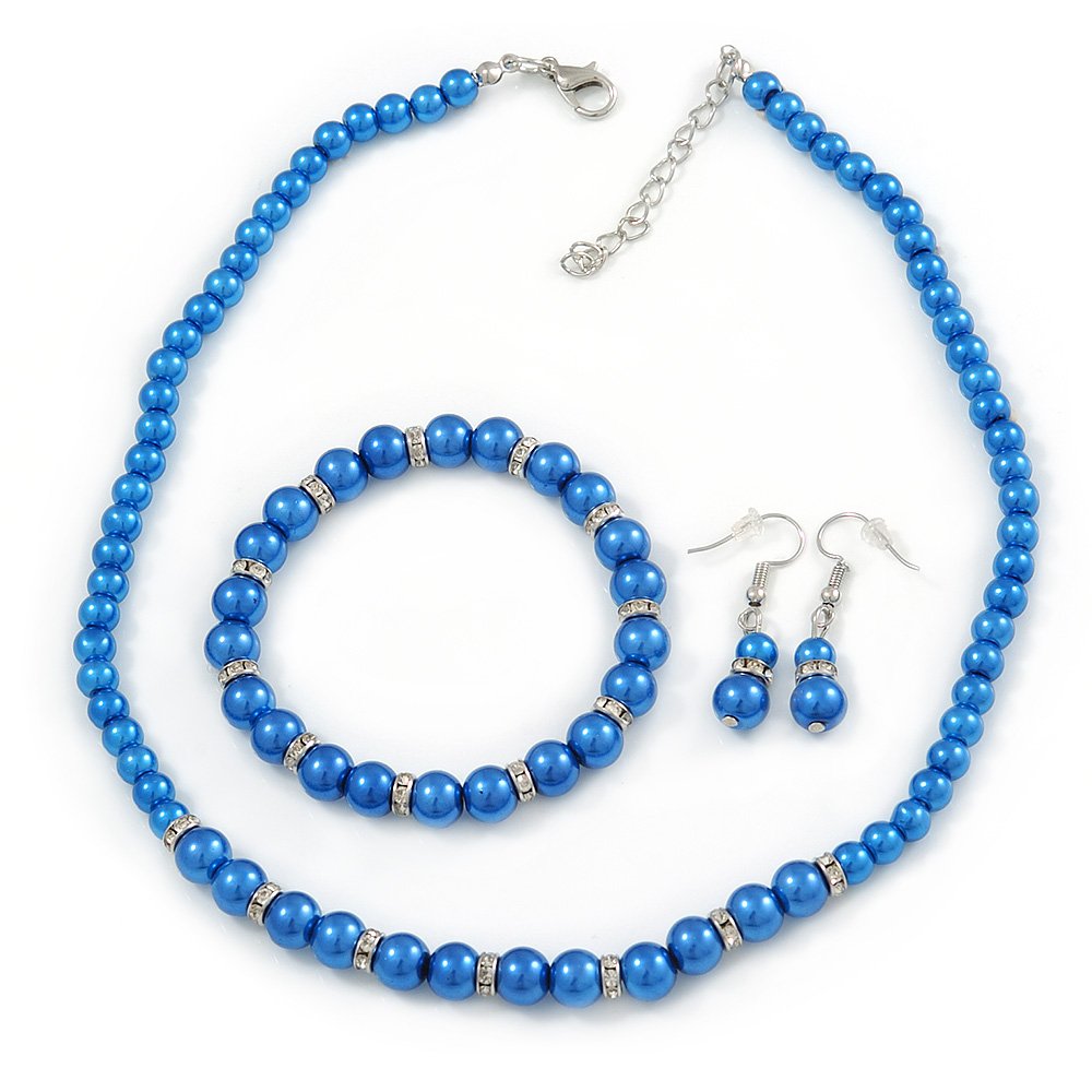 Collar de cuentas ajustable para escotes variados y juego de joyas 8
