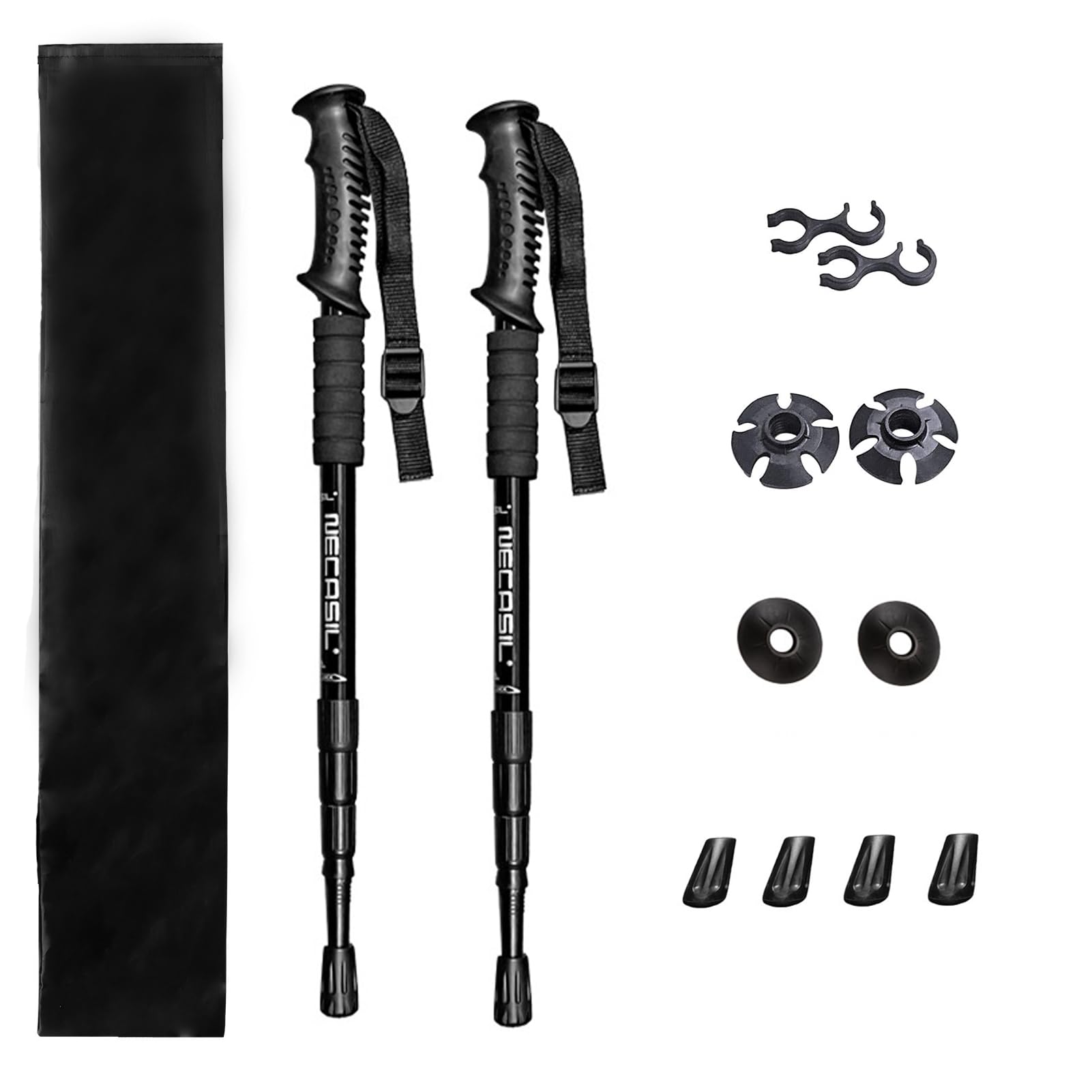 Hiking Trekking Poles, 2 Pack Collapsible,Lightweight, Anti Shock, Hiking or Walking Sticks, Ultralight for Hiking, Camping, Mountaining, Backpacking, Walking, Trekking