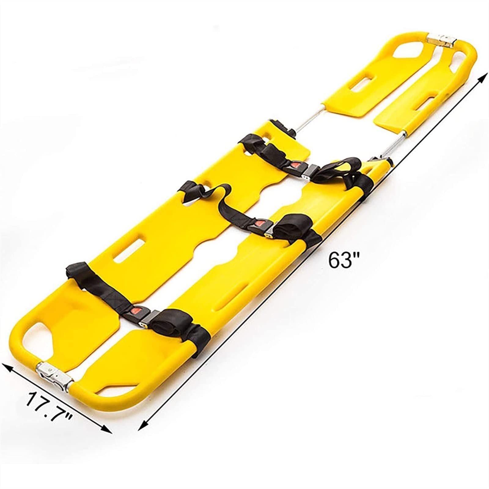 Barella pieghevole in plastica – Lunghezza regolabile portatile di trasferimento paziente di emergenza barella per ambulanza, ospedale, clinica e uso domestico