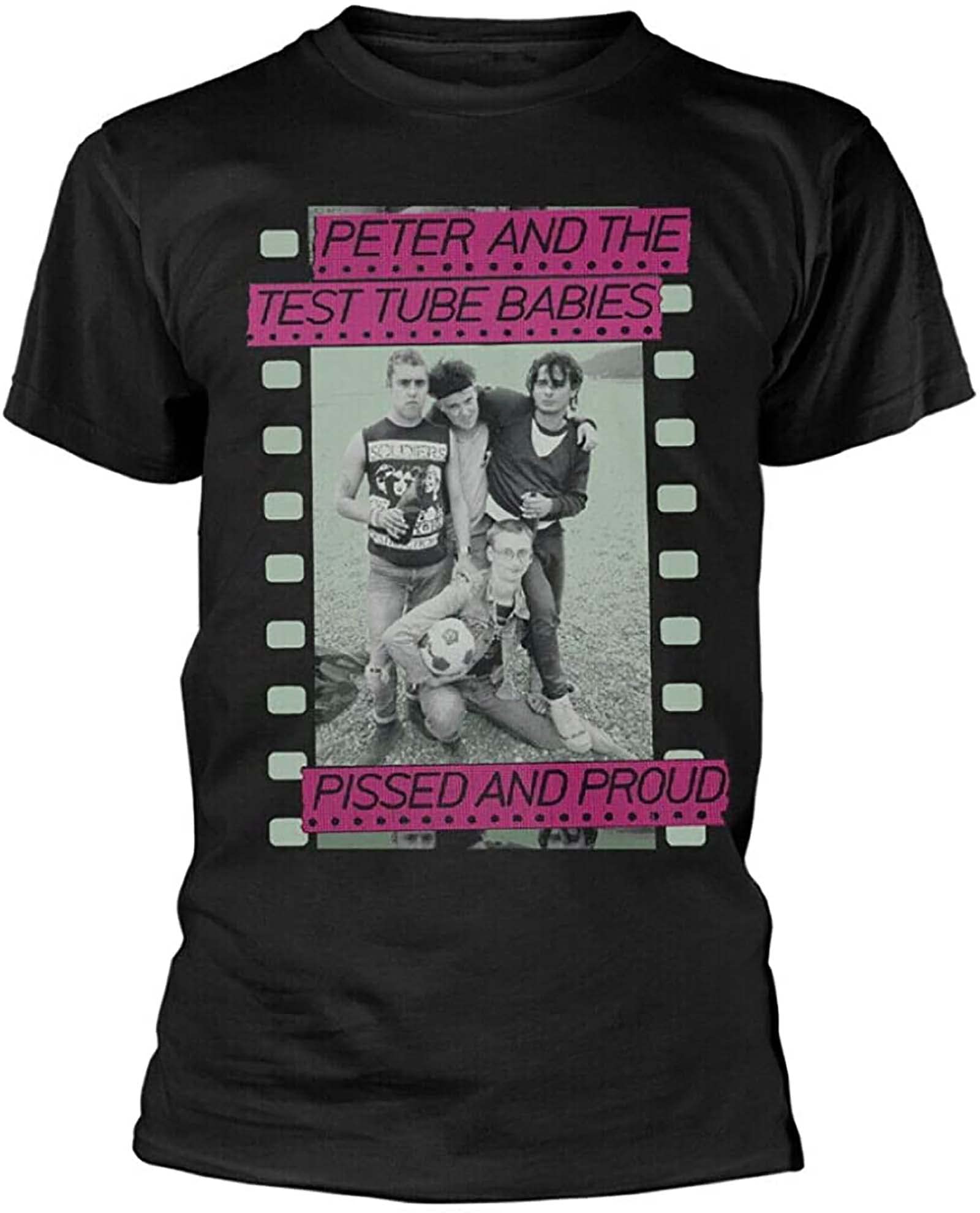 svin Peter And The Test Tube Babies 'Pissed And Proud' (Black) T