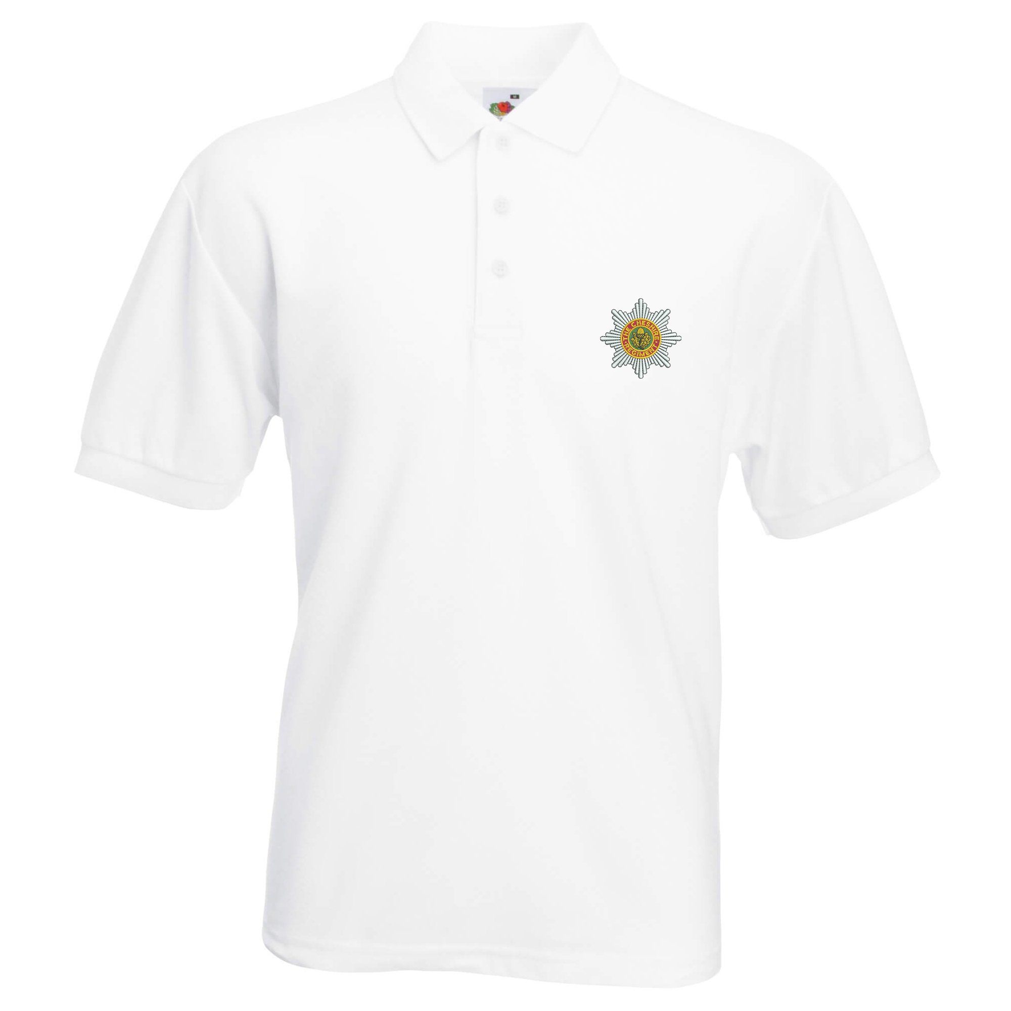 Pineapple Joe's Men's White Cheshire Regit Embroidered Polo - X Large