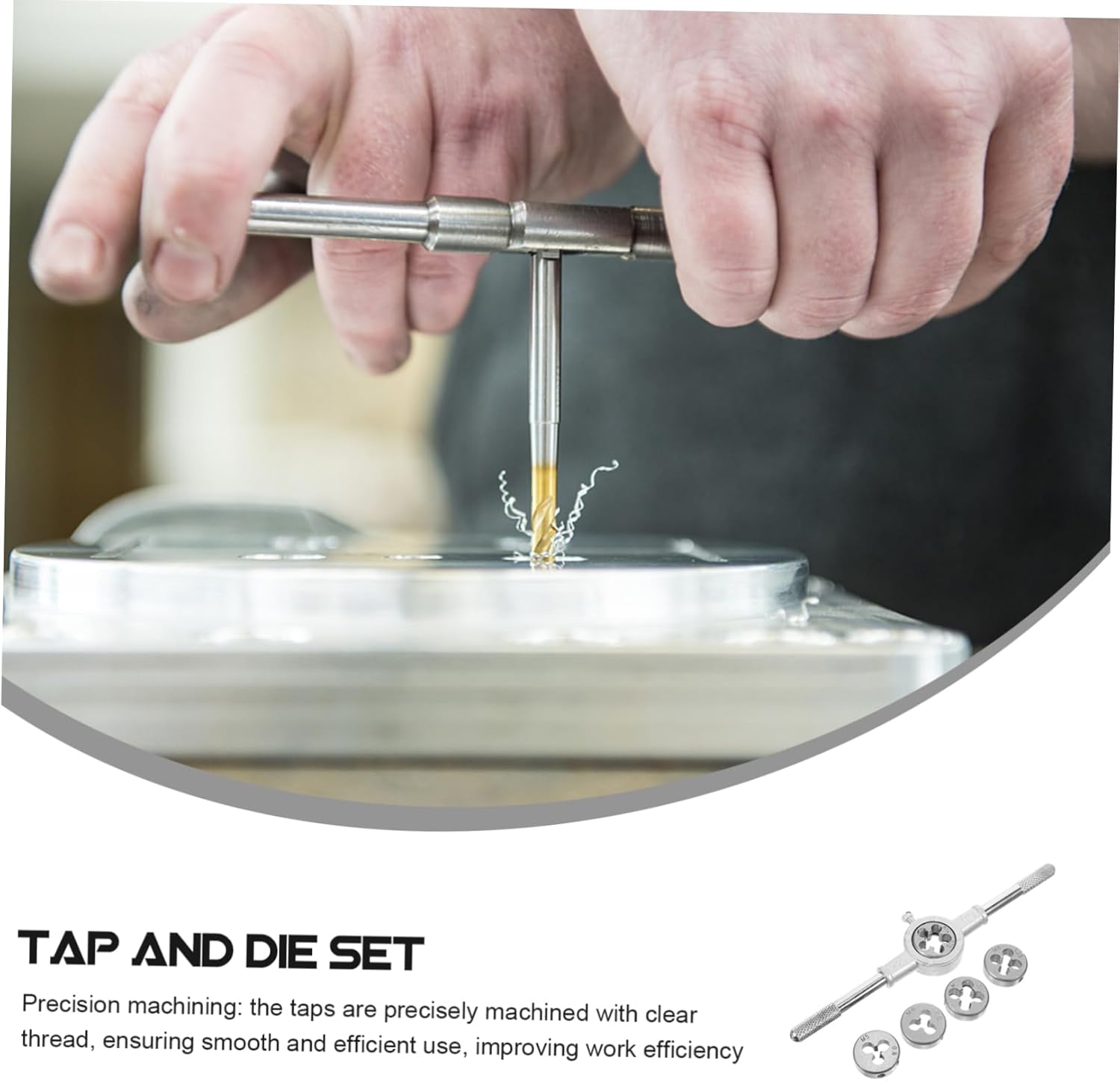 Lurrose 3sets Rethreading Tool Kit Metric Tap and Die Set Various Precision Machining for Accurate Threads Lightweight and Portable Hand Tool Accessory for and Repair Tasks