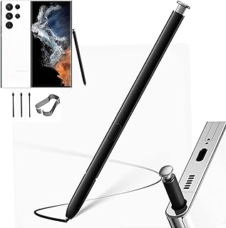 Miimall Compatible with Samsung Galaxy S23 Ultra / S22 Ultra S Pen Replacement, Galaxy S23 Ultra S Pen Stylus Pen Touch Pen with Tips/Nibs for Galaxy S23 Ultra / Galaxy S22 Ultra(Without Bluetooth) - White