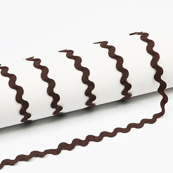 23Yards 5mm/0.197inch Brown Gimp Trim Fabric Decorative Webbing for All Kinds of Sewn Garments, Curtains,Lampshade, DIY Crafts Costume Home DecorativeBrown