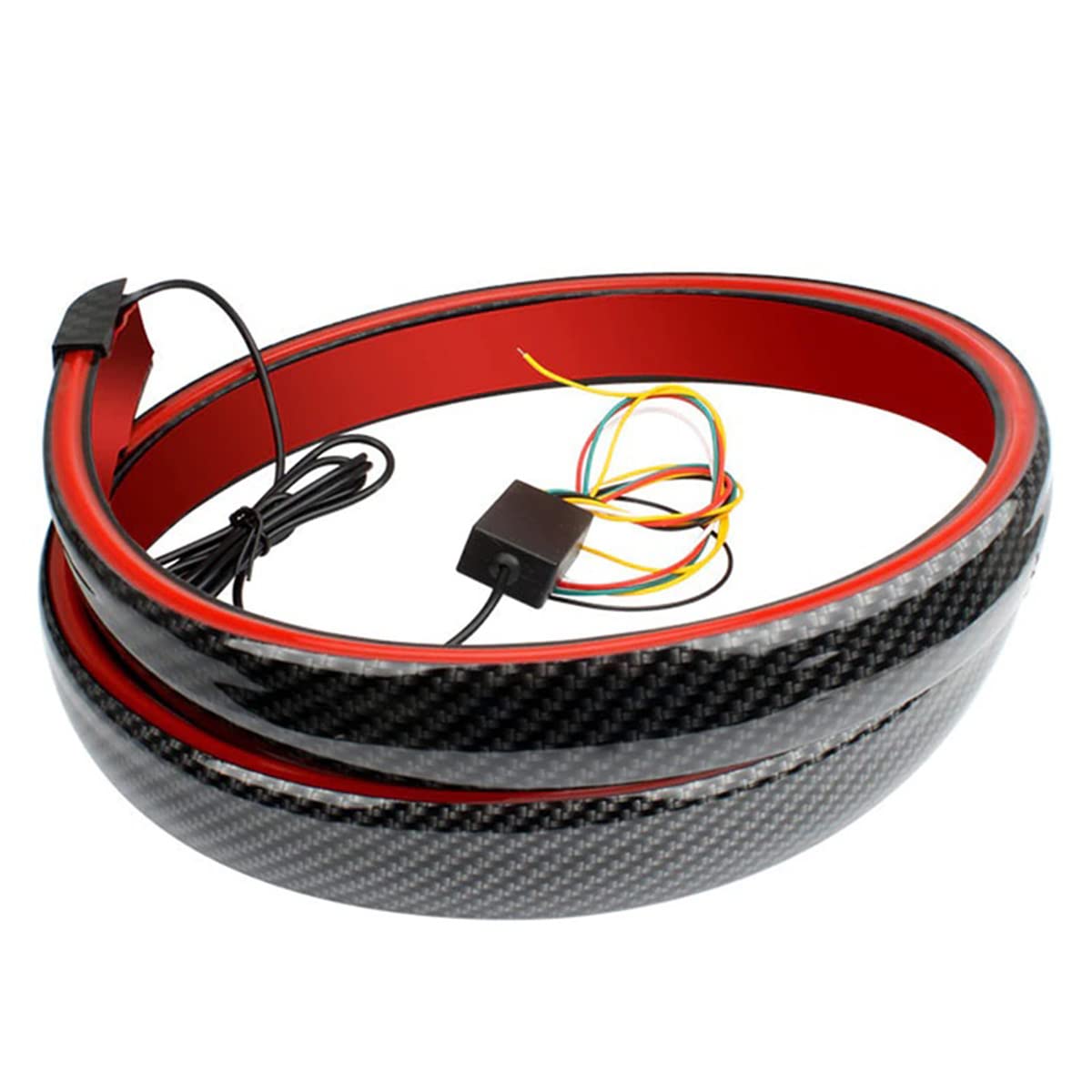 SOCAL-LED LIGHTING 50 Inch LED Spoiler Tailgate Light Strip, Universal Rear Roof Spoiler Tail Wing Splitter Carbon Fiber Accessories LED for Cars Brake Turn Signal Driving Tail Light Bar, Pack of 1