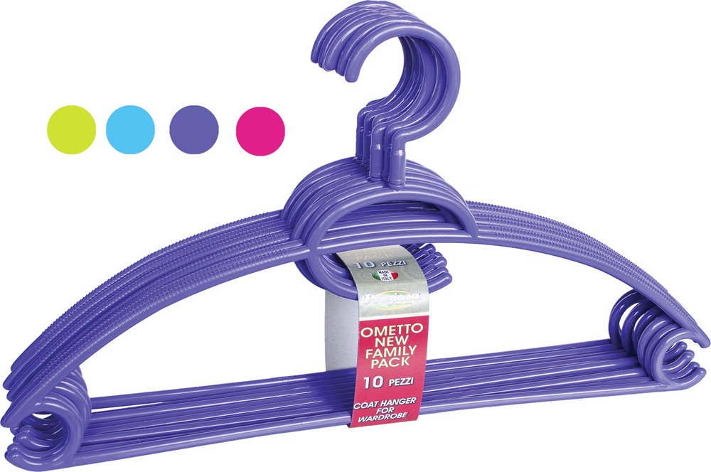 Cintres en polypropylène 40 cm La Briantina OME04414A lot de 10 pièces coloris aléatoires
