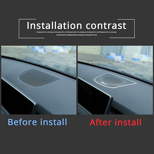 Miniatura 2 de CHEYA Aleación de aluminio para BMW X5 F15 X6 F16 2014-UP coche tablero altavoz cubierta ajuste etiqueta accesorios