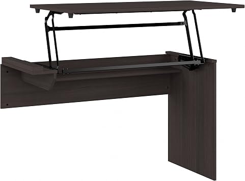 Bush Home Cabot 3 Position Sit to Stand Desk Return, Heather Gray