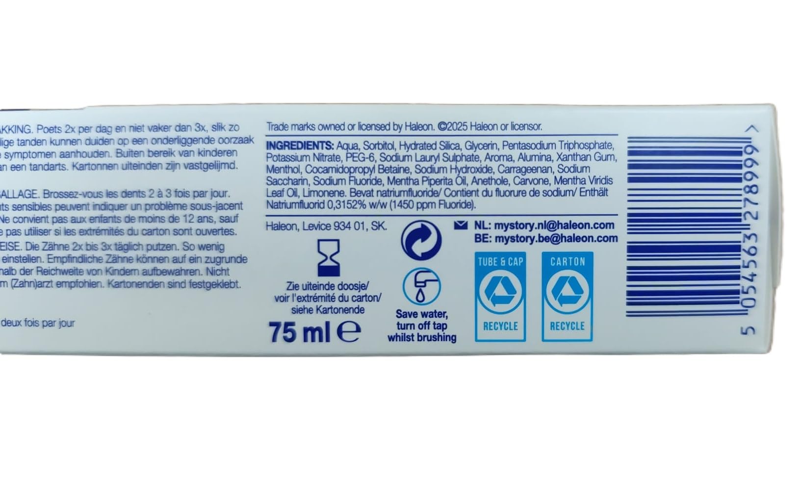 Sensodyne Clinical White pasta do zębów – wzmocnienie szkliwa zębów (Enamel Strengthening) – 75 ml