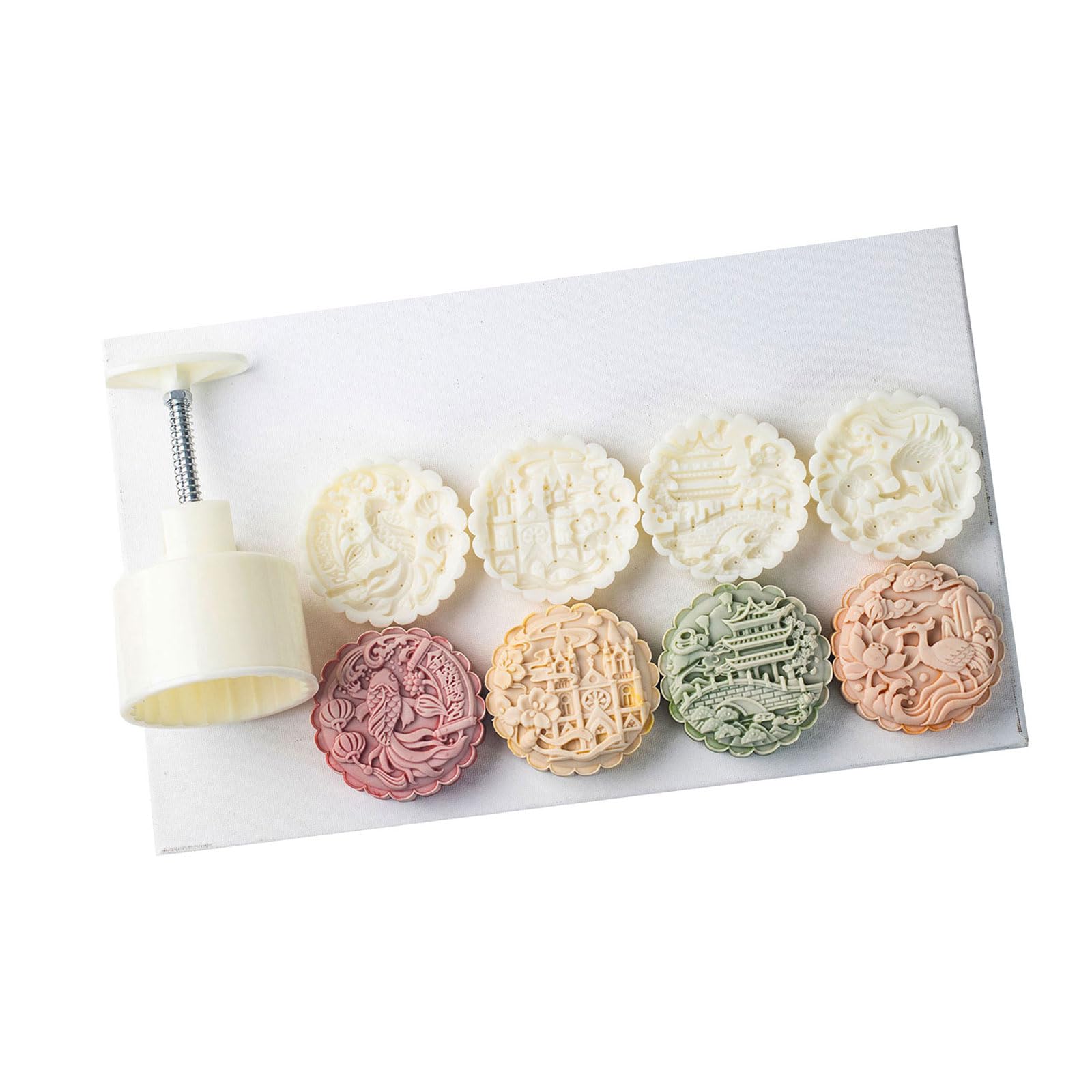 Yanwuwa 200G Hand Pressure Cakes Molds Abs Unique Traditional Chinese Pastries Baking Dessert Bakeware Baking Supplies