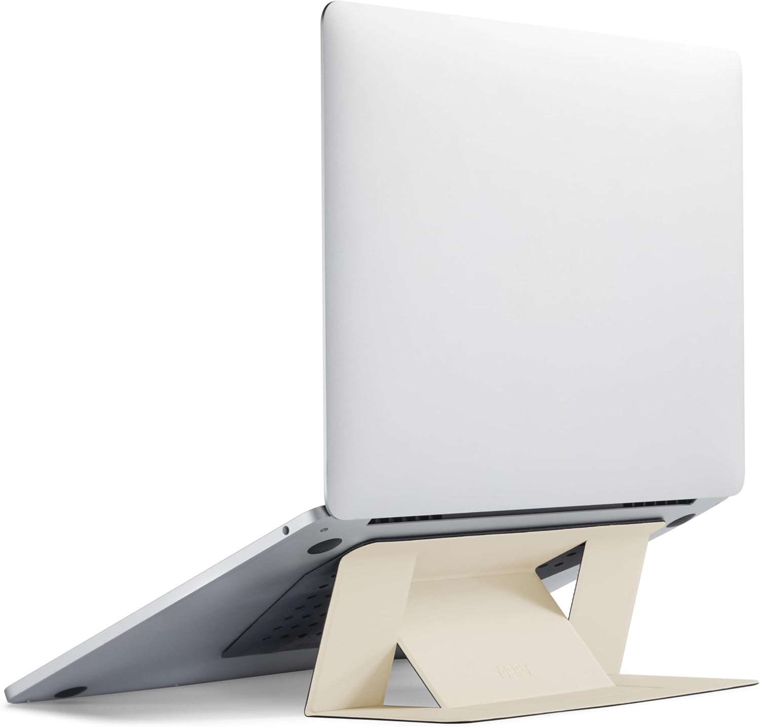 Top 10 Best Laptop Stands in 2026 for Better Posture 20 MOFT invisible adhesive foldable laptop stand attached to laptop bottom