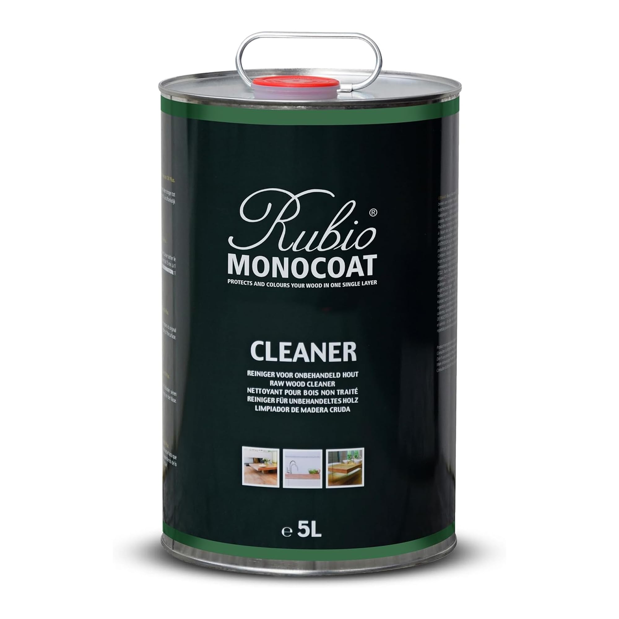 Raw Wood Cleaner, 5,000 ft² | Preparatory Cleaning for Wood Surfaces | Removes Dust After Sanding & Vacuuming | Use Before Finishing with Oil Plus 2C | 5 Liters