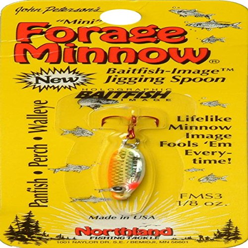 Northland Tackle FMS3-24 Forage Minnow Jig'n Spoon, 1/8-Ounce, Super-Glow Chub