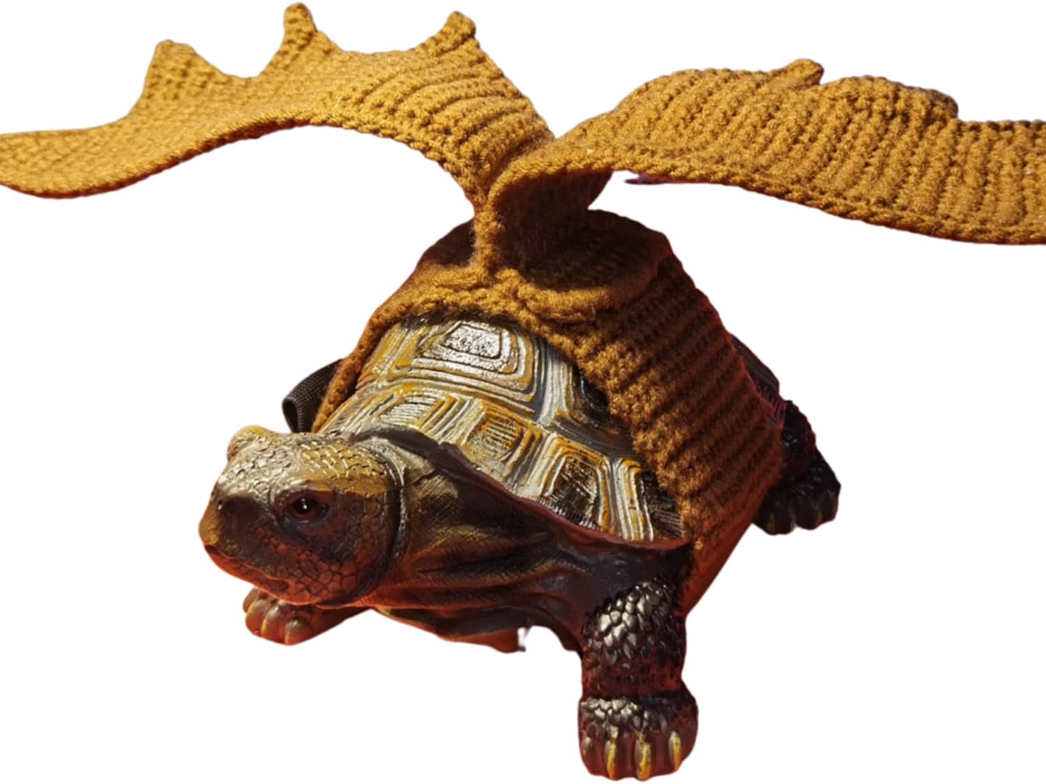 Sweater for Turtle Handmade Winter Warm Knitted Turtle Sweater with Adjustable Strap Small Animal Sweater Tortoise Apparel for Christmas Halloween Party Cosplay Costume Photo (Pterosaur,12 Inch)