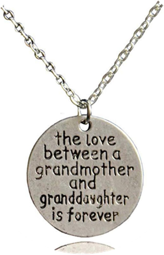 The Love Between a Mother and Granddaughter is Forever Necklace Hand Stamped Mommy Necklace Mother Daugther Necklace