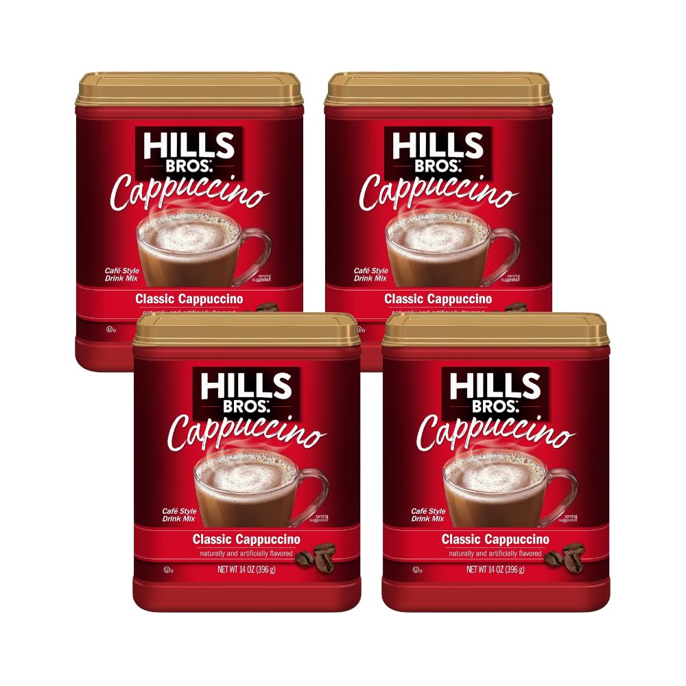 Hills Bros. Flavor Coffee (Classic Cappuccino, 14 Ounce (Pack of 4)