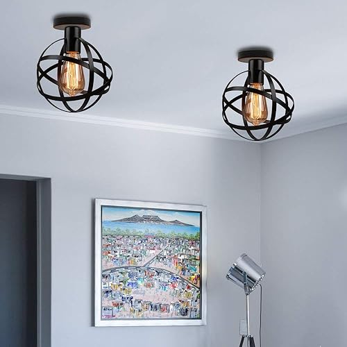 Miniatura 7 de Vintage Industrial Metal Chandelier Lighting Fixture - Adjustable Hanging Lamp for Dining Room, Kitchen Island, and Conference Spaces(C)