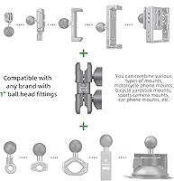 Vista 6 de FANAUE DA-100PRO - Brazo giratorio de doble zócalo compuesto, 3.7 pulgadas de longitud, construcción de aluminio, compatible con soportes RAM B