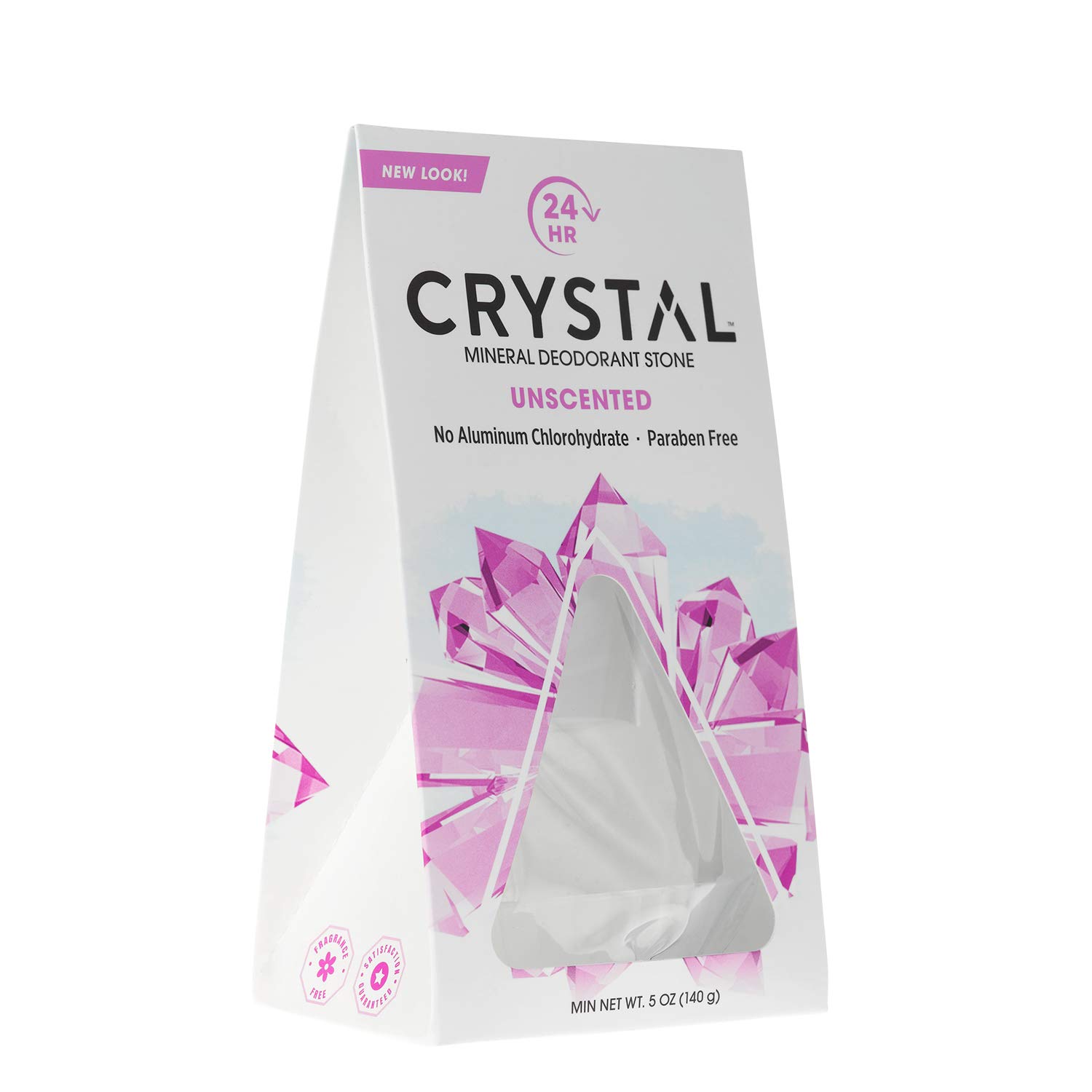 Crystal Body Deodorant Body Rock Deodorant, Unscented, Paraben Free, 5 Ounce (Pack of 1)