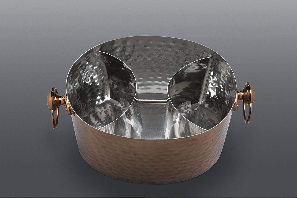 2-Bottle Wine Chiller Ice Bucket | Keeps Wine & Champagne Bottles Cold Without Touching Ice | Handcrafted Artisan Design | Patented Technology | Copper — Amazon image 3
