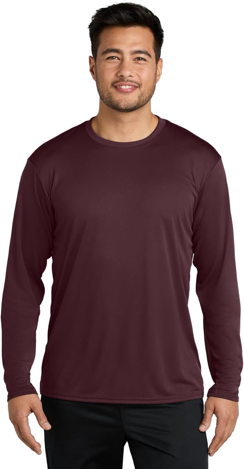 Port & Company Performance Long Sleeve Tee | UPF 50 Athletic Workout Clothing for Spring & Summer | PC380LS