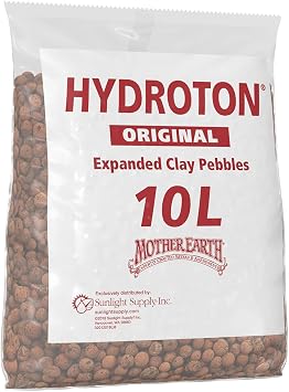 Hydroton Original Clay Pebbles - 10 Liter | Lightweight Expanded Clay Aggregate Made in Germany