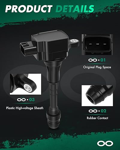 Miniatura 3 de SCITOO Paquete de 8 bobinas de encendido, para Infiniti Q45 4.5L 2002 2003 2004 2005 2006 para Infiniti FX45 4.5L 2003 2004 2005 2006 2007 2008